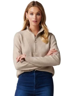 Budget ⌛ Forever New Candice Half Zip Neck Knit Sweater 🥰