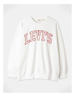 Discount 👍 Levi's Graphic Prism Crew Sweater In White 👏