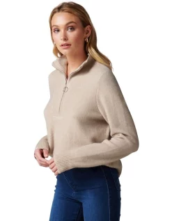 Budget ⌛ Forever New Candice Half Zip Neck Knit Sweater 🥰 -Jumpsuits Store unnamed file 1020