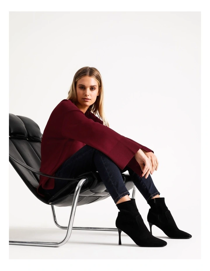 Discount π Basque V-Neck Knit Jumper Berry Red π 1 Discount π Basque V-Neck Knit Jumper Berry Red π