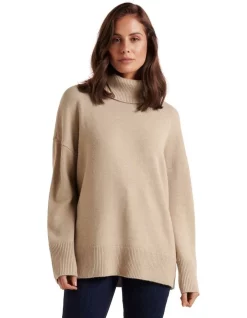 Flash Sale 🤩 Forever New Lilliana Roll Neck Knit Jumper In Brown 😀