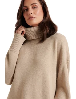 Flash Sale 🤩 Forever New Lilliana Roll Neck Knit Jumper In Brown 😀 -Jumpsuits Store unnamed file 1044