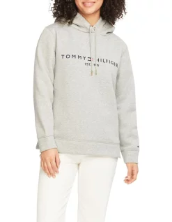 Promo 👏 Tommy Hilfiger Heritage Hilfiger Hoodie In Grey 😀