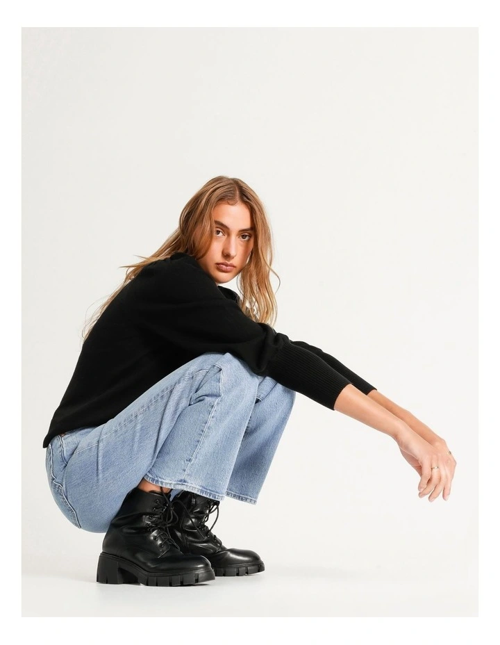 Coupon π₯ Piper Fine Gauge Puff Sleeve Jumper Black π 2 Coupon π₯ Piper Fine Gauge Puff Sleeve Jumper Black π - Image 2