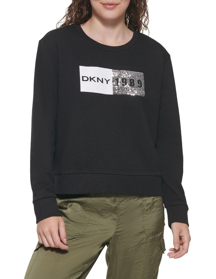 Brand new β DKNY 1989 Sequin Sweatshirt Black π― 1 Brand new β DKNY 1989 Sequin Sweatshirt Black π―
