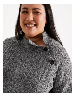 Flash Sale 🔔 Regatta Variegated Raglan Button Jumper In Rib Grey 👍 -Jumpsuits Store unnamed file 1084