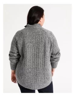 Flash Sale 🔔 Regatta Variegated Raglan Button Jumper In Rib Grey 👍 -Jumpsuits Store unnamed file 1085