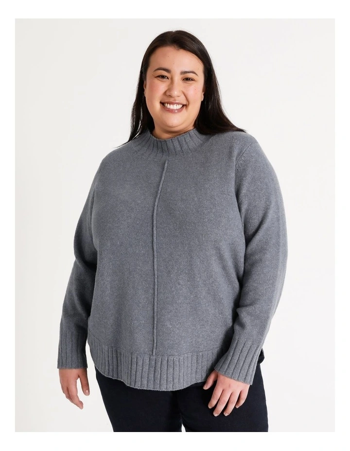 New π Regatta Stand Neck Curved Hem Jumper With Centre Front Seam Blue π 1 New π Regatta Stand Neck Curved Hem Jumper With Centre Front Seam Blue π