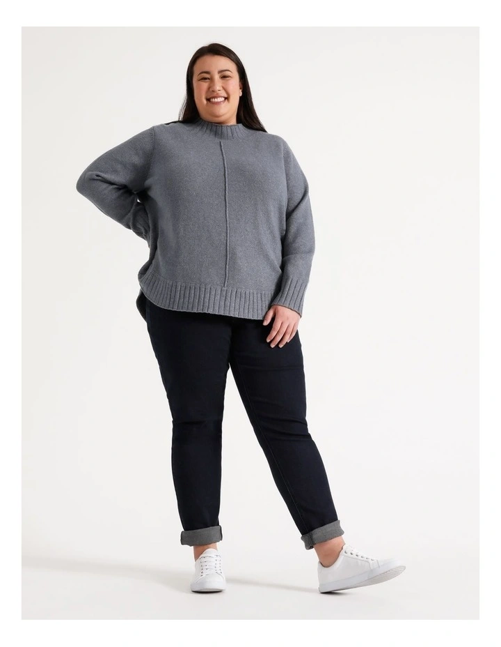 New π Regatta Stand Neck Curved Hem Jumper With Centre Front Seam Blue π 2 New π Regatta Stand Neck Curved Hem Jumper With Centre Front Seam Blue π - Image 2