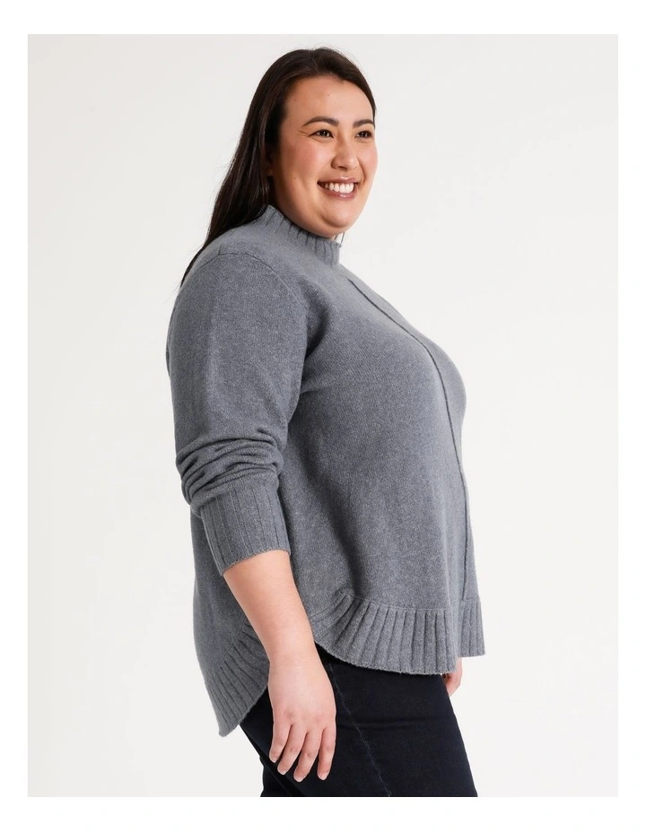 New π Regatta Stand Neck Curved Hem Jumper With Centre Front Seam Blue π 3 New π Regatta Stand Neck Curved Hem Jumper With Centre Front Seam Blue π - Image 3