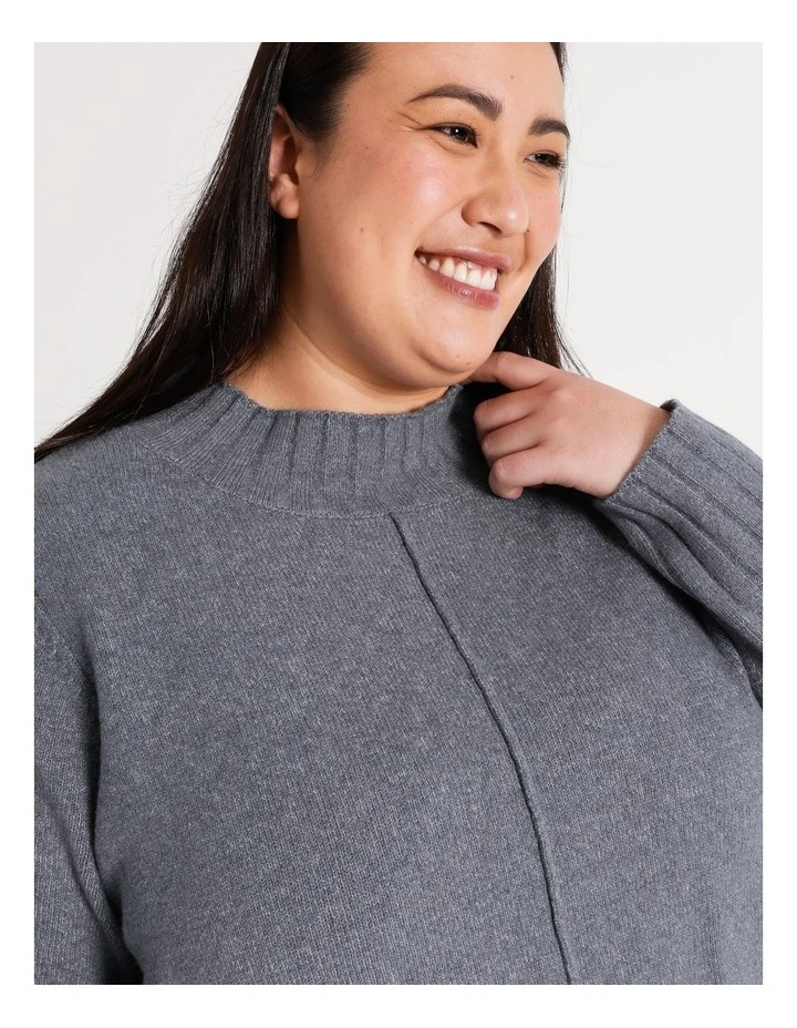 New π Regatta Stand Neck Curved Hem Jumper With Centre Front Seam Blue π 4 New π Regatta Stand Neck Curved Hem Jumper With Centre Front Seam Blue π - Image 4