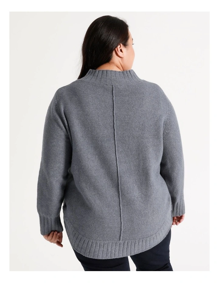 New π Regatta Stand Neck Curved Hem Jumper With Centre Front Seam Blue π 5 New π Regatta Stand Neck Curved Hem Jumper With Centre Front Seam Blue π - Image 5