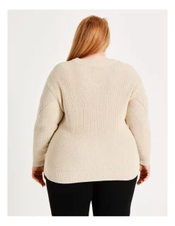 Discount ⌛ Basque Pointelle Stitch Knit Jumper In Irish Cream ✨ -Jumpsuits Store unnamed file 1097