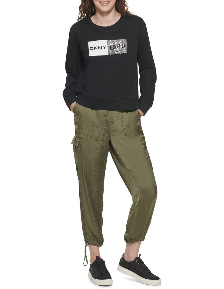 Brand new β DKNY 1989 Sequin Sweatshirt Black π― 3 Brand new β DKNY 1989 Sequin Sweatshirt Black π― - Image 3