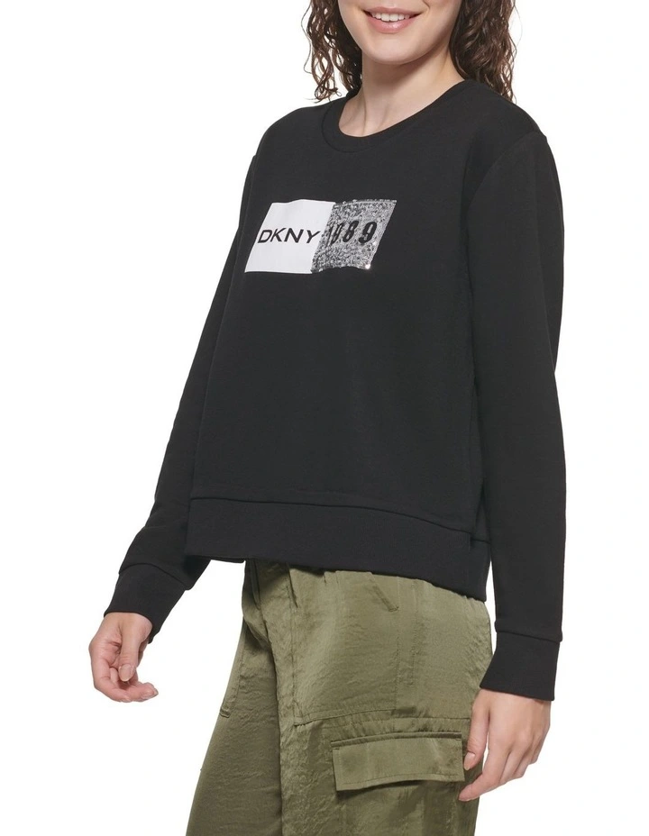 Brand new β DKNY 1989 Sequin Sweatshirt Black π― 4 Brand new β DKNY 1989 Sequin Sweatshirt Black π― - Image 4