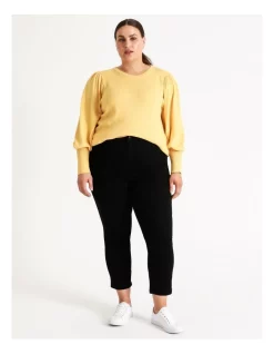 Budget π Piper Fine Gauge Puff Sleeve Jumper In Butter π