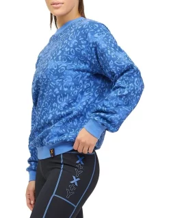 Best Sale ✔️ X Y Active Animal Texture Oversized Sweater Royal Blue 🥰