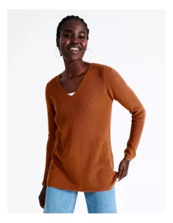 Cheap 🔔 Vero Moda Newlexsun Long Sleeve V-Neck Knit Chutney 😍 -Jumpsuits Store unnamed file 1139