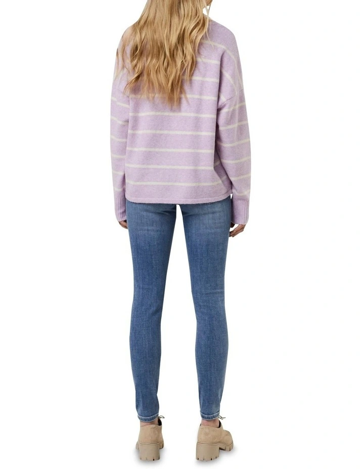 Discount π Vero Moda Doffy V-Neck Stripe Knit Lavendula βοΈ 2 Discount π Vero Moda Doffy V-Neck Stripe Knit Lavendula βοΈ - Image 2