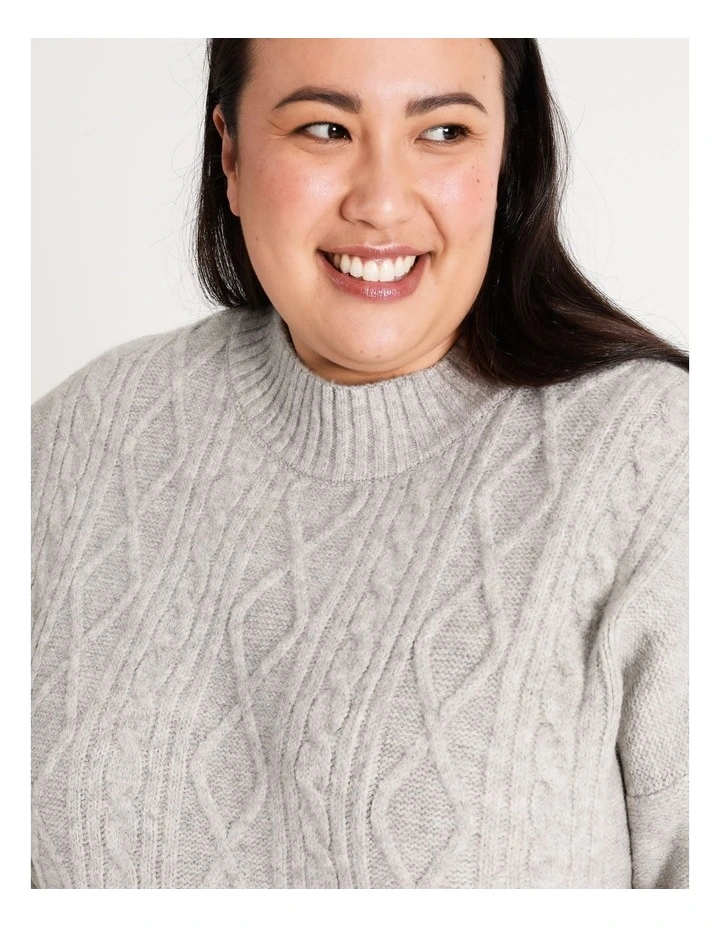 Outlet 𧨠Regatta Cable Jumper With Wide Sleeve In Grey Marle π 5 Outlet 𧨠Regatta Cable Jumper With Wide Sleeve In Grey Marle π - Image 5