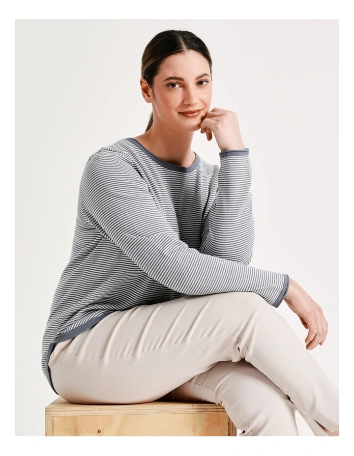 Best deal π Regatta Crew Neck Long Sleeve Jumper With Curved Hem Blue Stripe π― 1 Best deal π Regatta Crew Neck Long Sleeve Jumper With Curved Hem Blue Stripe π―