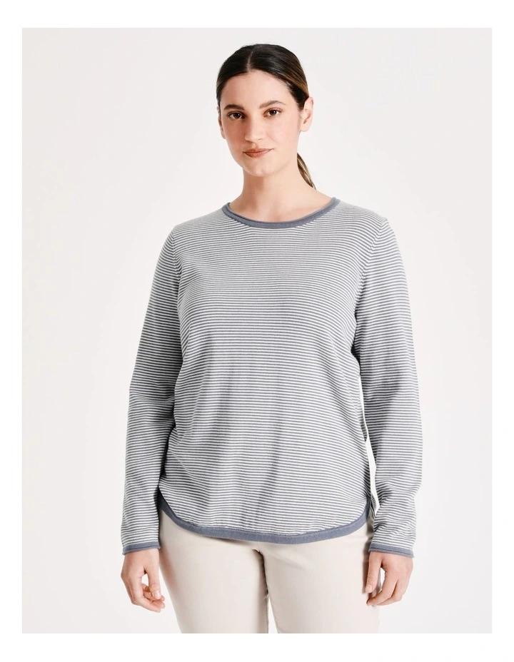 Best deal π Regatta Crew Neck Long Sleeve Jumper With Curved Hem Blue Stripe π― 2 Best deal π Regatta Crew Neck Long Sleeve Jumper With Curved Hem Blue Stripe π― - Image 2