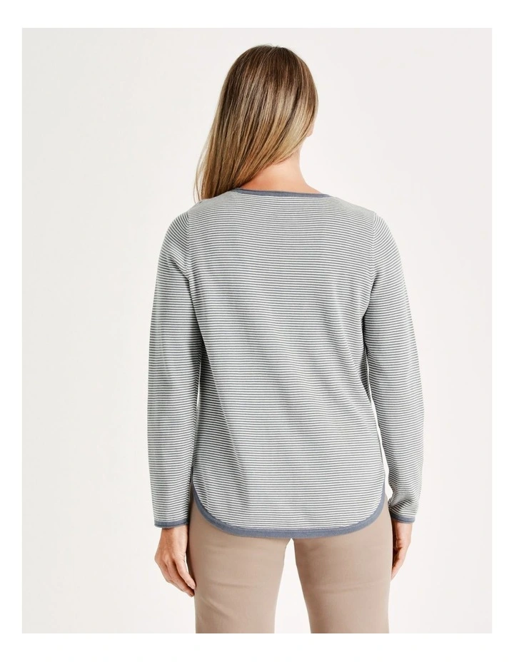 Wholesale π Regatta Crew Neck Long Sleeve Jumper With Curved Hem Blue/Pearl Stripe β 5 Wholesale π Regatta Crew Neck Long Sleeve Jumper With Curved Hem Blue/Pearl Stripe β - Image 5