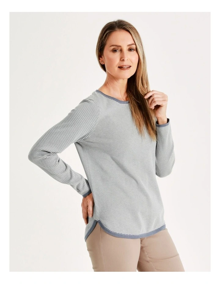Wholesale π Regatta Crew Neck Long Sleeve Jumper With Curved Hem Blue/Pearl Stripe β 6 Wholesale π Regatta Crew Neck Long Sleeve Jumper With Curved Hem Blue/Pearl Stripe β - Image 6
