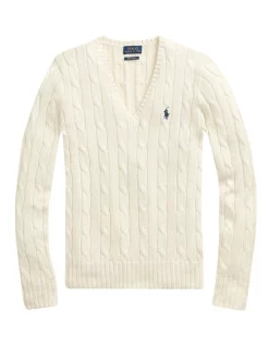 Outlet ⌛ Polo Ralph Lauren Cable-Knit V-Neck Sweater 💯 -Jumpsuits Store unnamed file 1185
