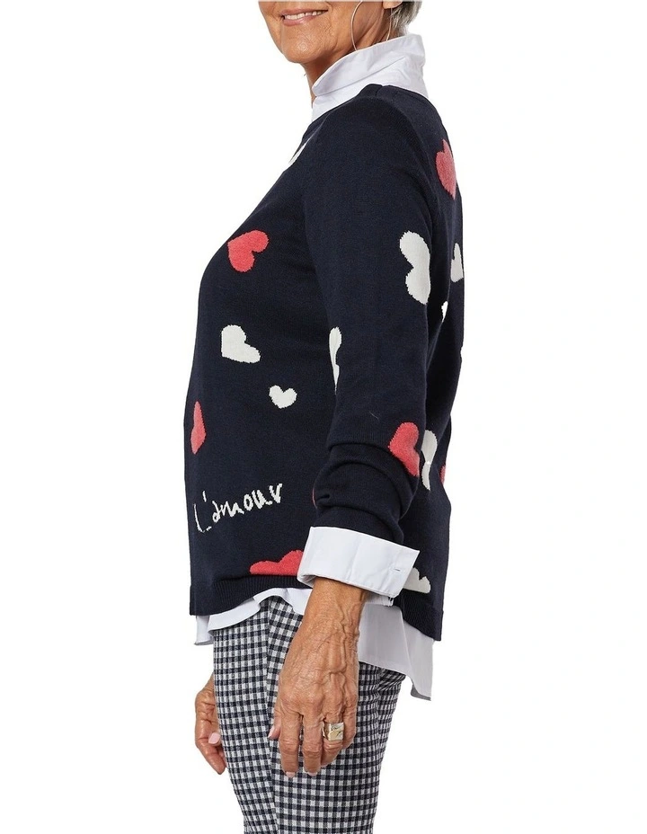 Wholesale π Gordon Smith Heart Cashmere Blend Knit Navy β 3 Wholesale π Gordon Smith Heart Cashmere Blend Knit Navy β - Image 3