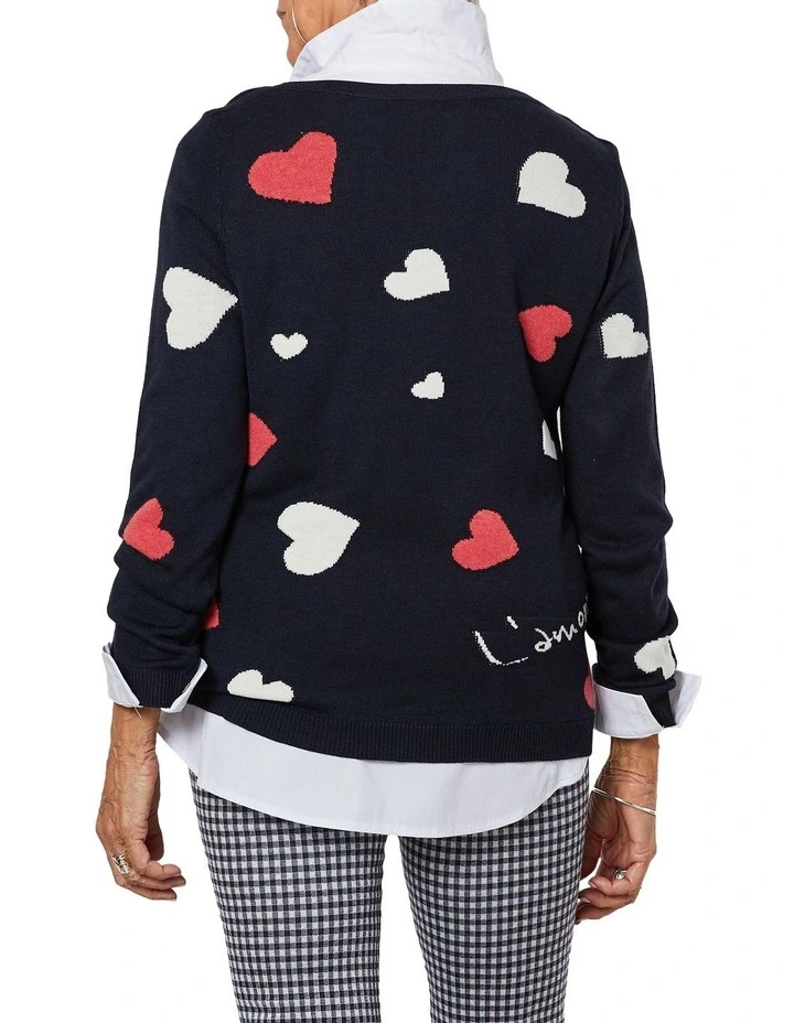 Wholesale π Gordon Smith Heart Cashmere Blend Knit Navy β 4 Wholesale π Gordon Smith Heart Cashmere Blend Knit Navy β - Image 4