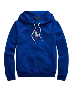 Outlet ✨ Polo Ralph Lauren Ombre Big Pony Fleece Hoodie In Blue 🧨 -Jumpsuits Store unnamed file 1193