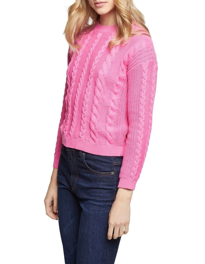 Cheap π Oxford Kiki Cotton Cable Knit Pink π 2 Cheap π Oxford Kiki Cotton Cable Knit Pink π - Image 2
