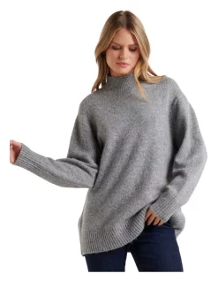 Top 10 𧨠Forever New Ellery Stand Neck Knit Jumper In Grey π