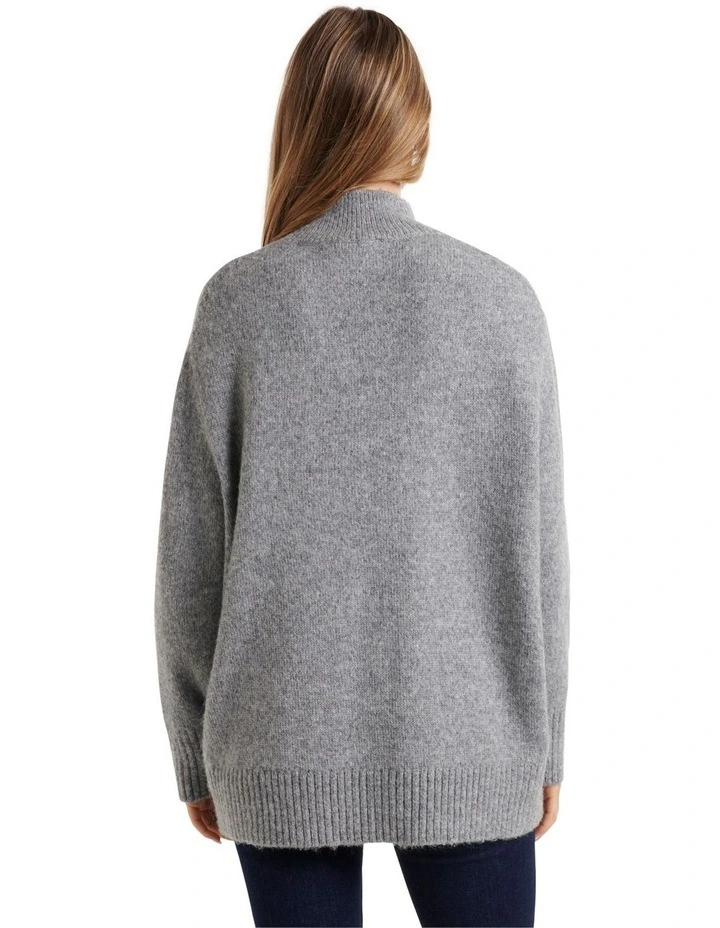 Top 10 𧨠Forever New Ellery Stand Neck Knit Jumper In Grey π 2 Top 10 𧨠Forever New Ellery Stand Neck Knit Jumper In Grey π - Image 2