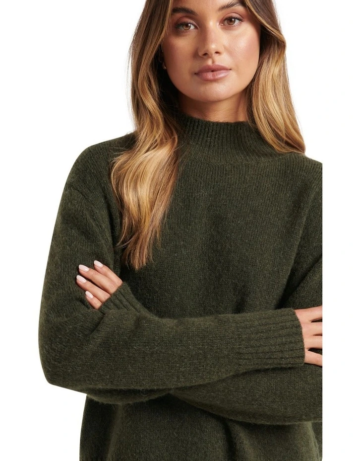 Cheapest β Forever New Elena Stand Neck Essential Knit Jumper Pine Green π₯° 4 Cheapest β Forever New Elena Stand Neck Essential Knit Jumper Pine Green π₯° - Image 4