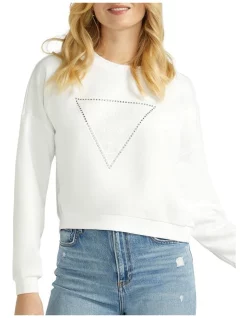 Brand new ⌛ Guess Rosatea Sweatshirt In White 🌟
