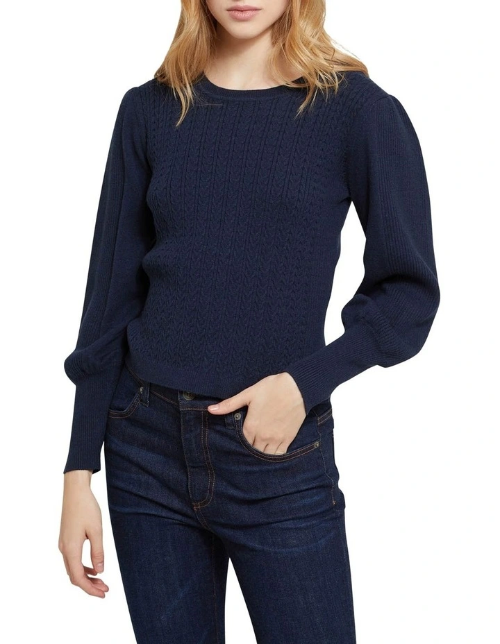 Discount ✔️ Oxford Kirstin Cable Knit Jumper Navy ✨ 1 Discount ✔️ Oxford Kirstin Cable Knit Jumper Navy ✨