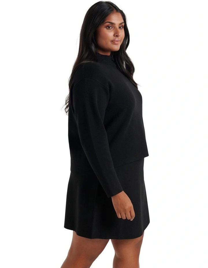 Best Pirce π Forever New Curve Jordan Co-Ord Stand Neck Jumper In Black β¨ 3 Best Pirce π Forever New Curve Jordan Co-Ord Stand Neck Jumper In Black β¨ - Image 3