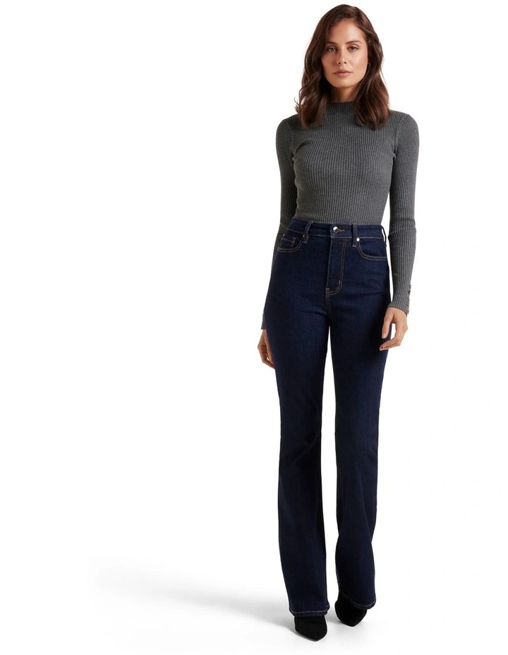 Outlet β¨ Forever New Selma Rib Stand Neck Knit Top In Grey π 5 Outlet β¨ Forever New Selma Rib Stand Neck Knit Top In Grey π - Image 5