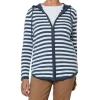 Coupon 🛒 Gordon Smith Stripe Knit Hoodie Indigo ✨