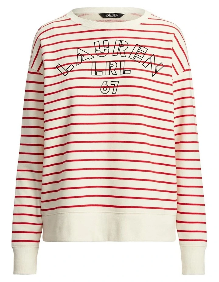 Promo π Lauren Ralph Lauren Striped Logo French Terry Pullover In Cream β 4 Promo π Lauren Ralph Lauren Striped Logo French Terry Pullover In Cream β - Image 4