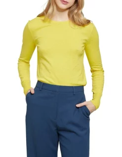 Best deal β¨ Oxford Emily Crew Neck Knit In Yellow π₯