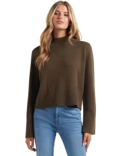 Coupon ❤️ Forever New Felicity Wide Sleeve Knit Jumper In Brown 💯