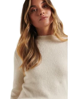 New 🛒 Forever New Raven Crew Neck Longline Knit Jumper Ivory 🌟 -Jumpsuits Store unnamed file 1401