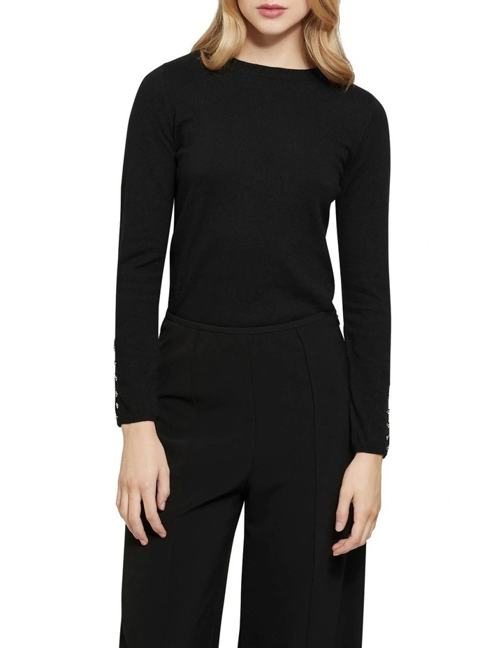 Cheap π Oxford Emma Button Boatneck Knit Top Black π₯ 5 Cheap π Oxford Emma Button Boatneck Knit Top Black π₯ - Image 5