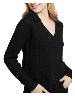 Coupon 😉 Oxford Sonia Cable Knit Jumper Black 🤩 -Jumpsuits Store unnamed file 1424