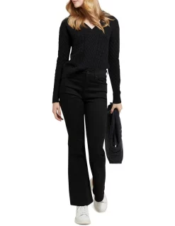 Coupon 😉 Oxford Sonia Cable Knit Jumper Black 🤩 -Jumpsuits Store unnamed file 1425