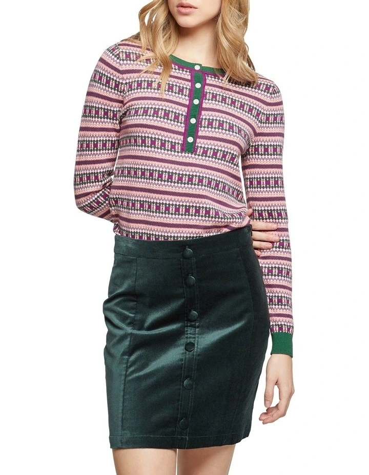 Buy π Oxford Nicole Pattern Knit Green/Purple β 1 Buy π Oxford Nicole Pattern Knit Green/Purple β