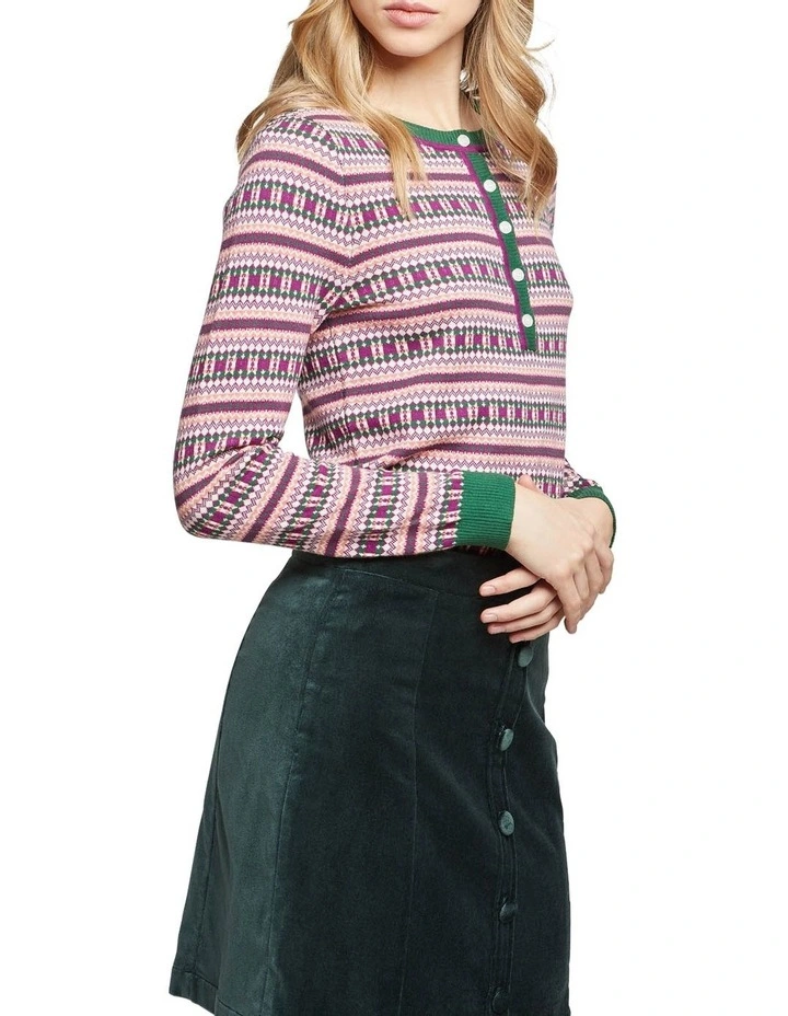 Buy π Oxford Nicole Pattern Knit Green/Purple β 2 Buy π Oxford Nicole Pattern Knit Green/Purple β - Image 2